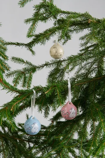 Kärlek Muminjulkula - Rosa-blå, 5 cm, 2-pack - Moomin Arabia