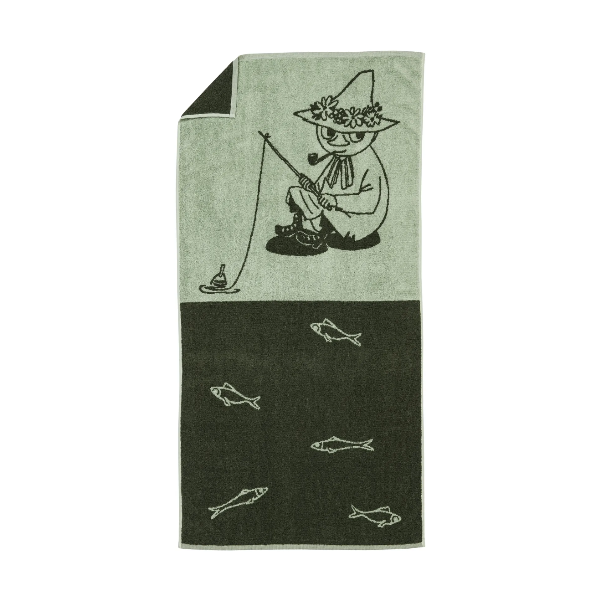 Mumin badhandduk 70x140 cm, Snusmumriken grön Moomin Arabia