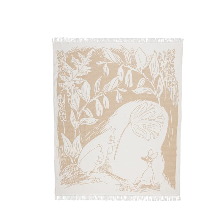 Mumin bomullspläd 130x170 cm - Beige - Moomin Arabia
