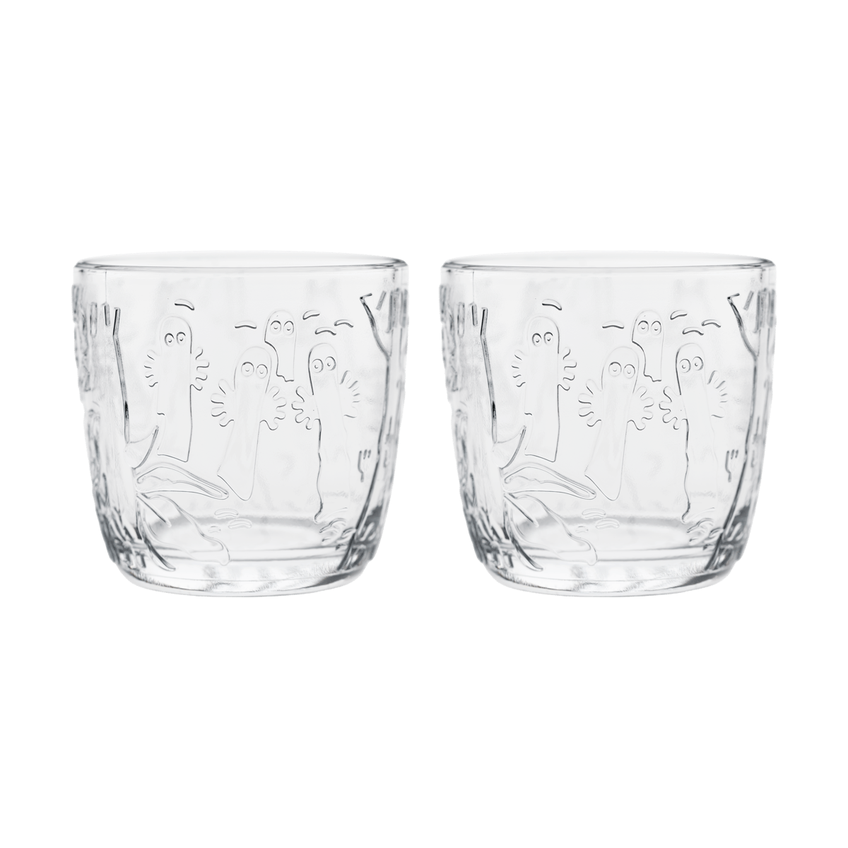 Moomin Arabia Mumin glas 28 cl 2-pack Klar | Skandinavisk Design | Dricksglas | Transparent