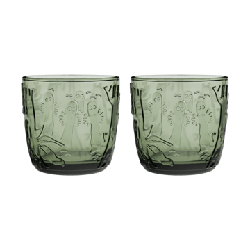 Mumin glas 28 cl 2-pack - Tallgrön - Moomin Arabia