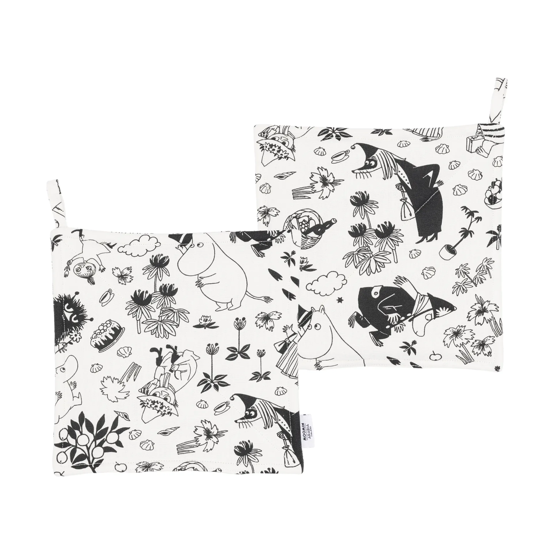 Mumin grytlapp 22x26 cm 2-pack, Off-white Moomin Arabia
