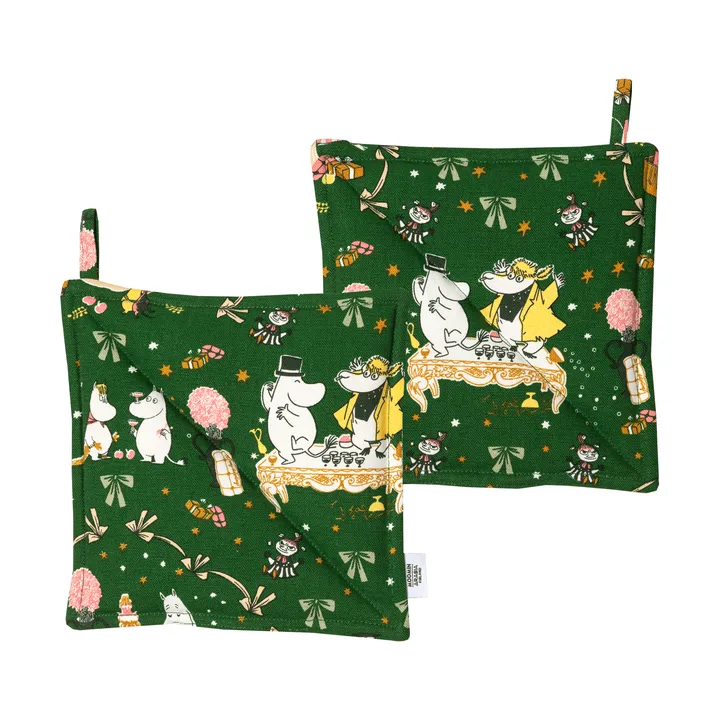 Mumin grytlapp - Kärleksgåva, 22x22 cm, 2-pack - Moomin Arabia