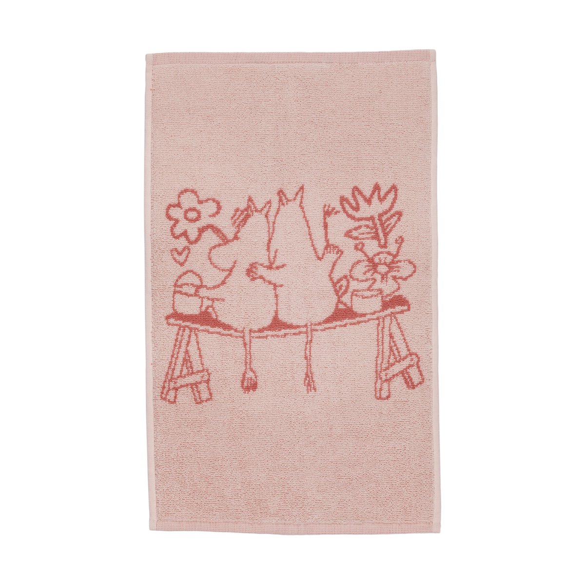 Moomin Arabia Mumin handduk 30x50 cm Kärlek rosa | Skandinavisk Design | Badlakan | Rosa