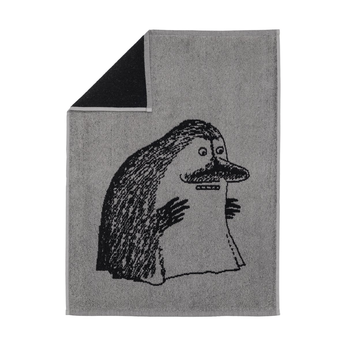 Moomin Arabia Mumin handduk 50x70 cm Mårran grå | Skandinavisk Design | Badlakan | Grå