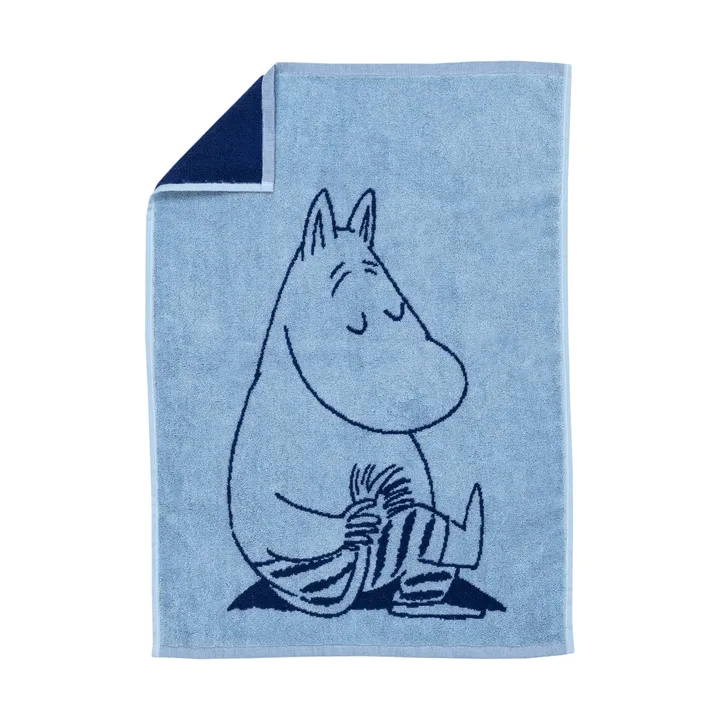 Mumin handduk 50x70 cm - Mumintrollet marinblå - Moomin Arabia