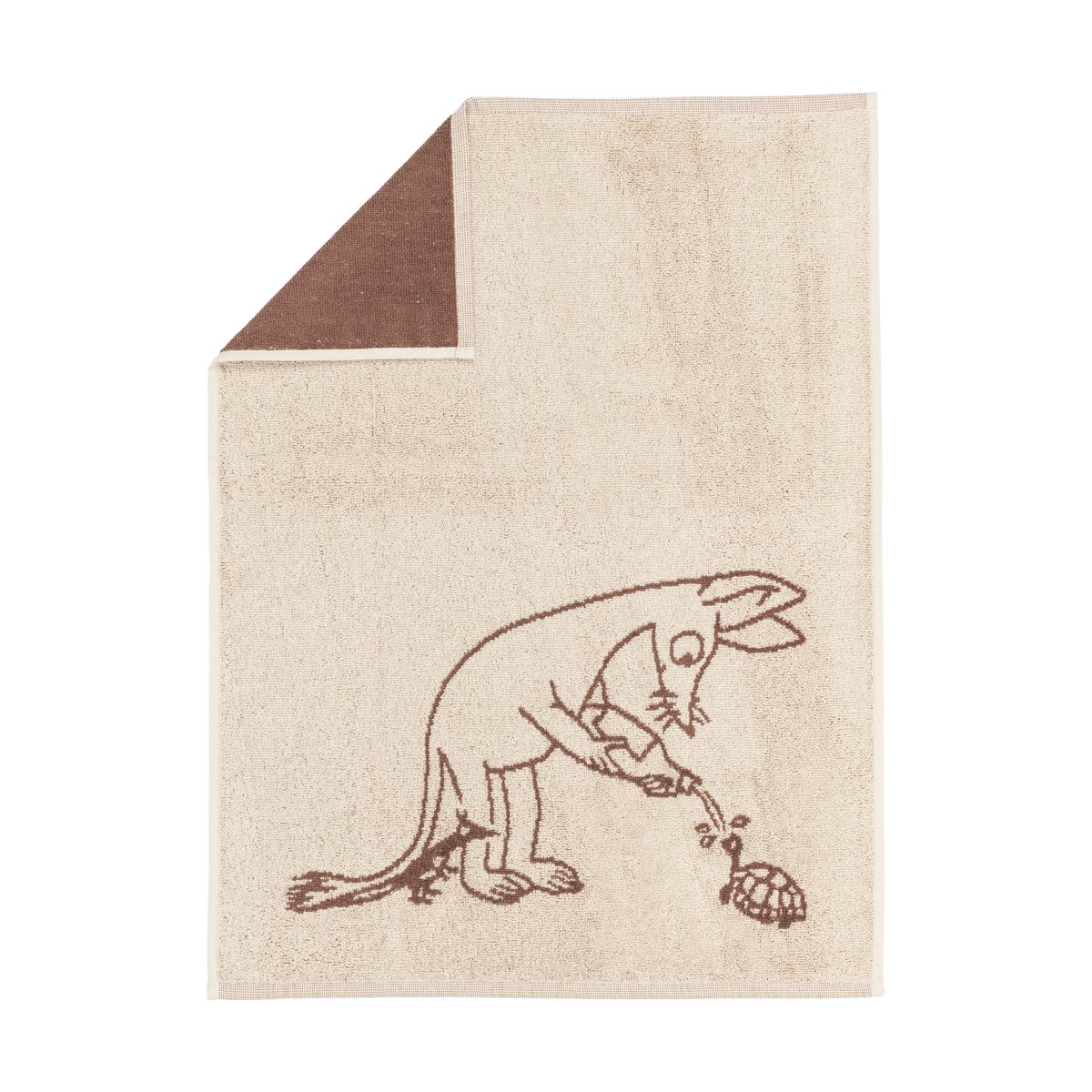 Moomin Arabia Mumin handduk 50x70 cm Sniff brun | Skandinavisk Design | Badlakan | Brun