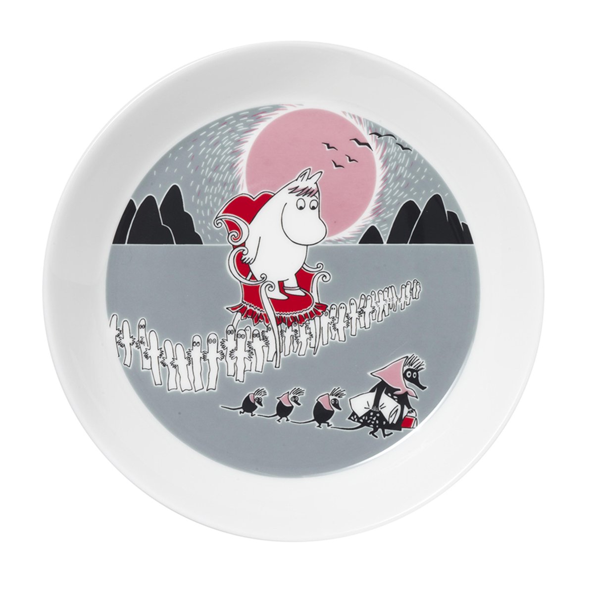 Moomin Arabia Mumin på äventyr Flytten tallrik grå | Skandinavisk Design | Assietter | Grå