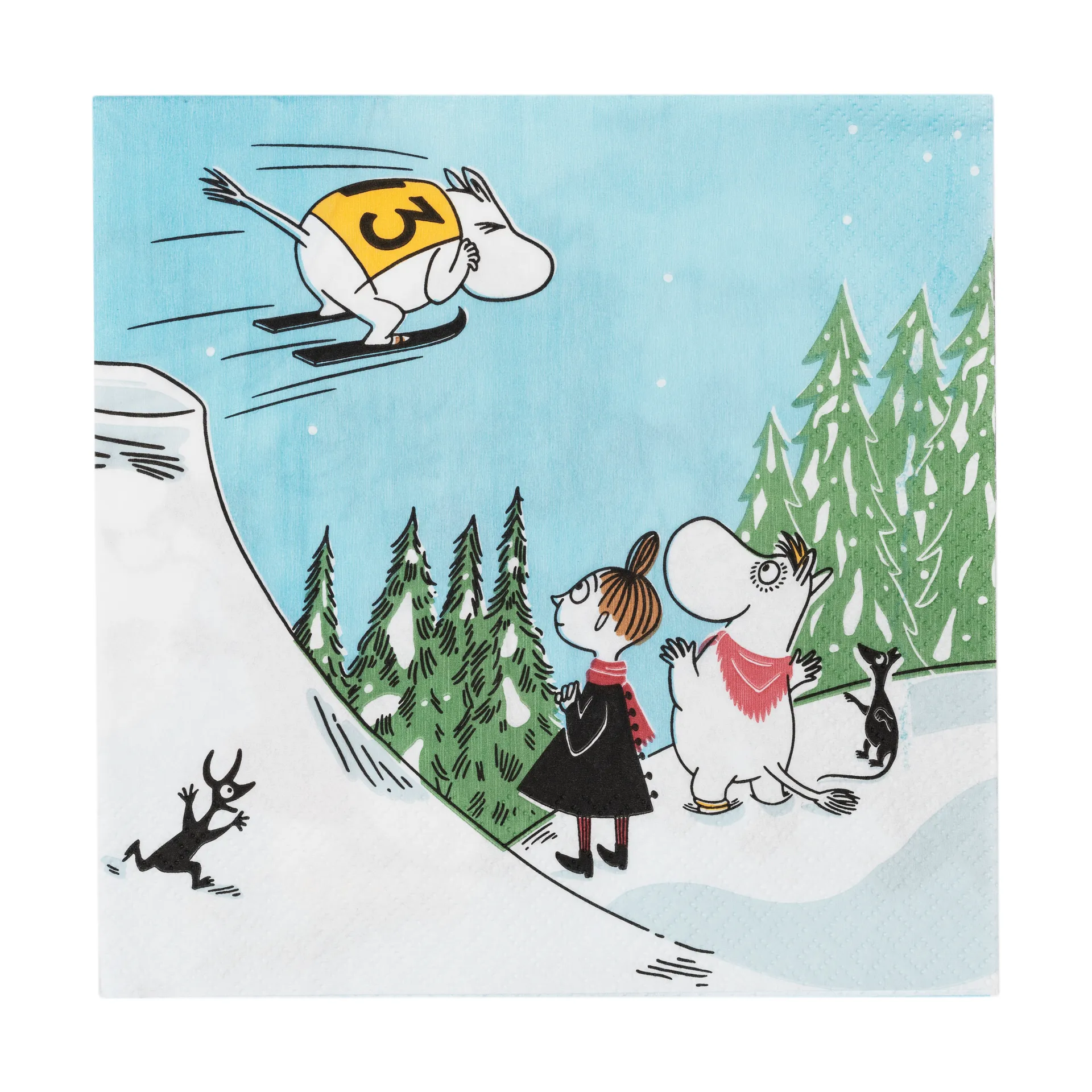 Mumin pappersservett 33x33 cm, Backhoppning Moomin Arabia