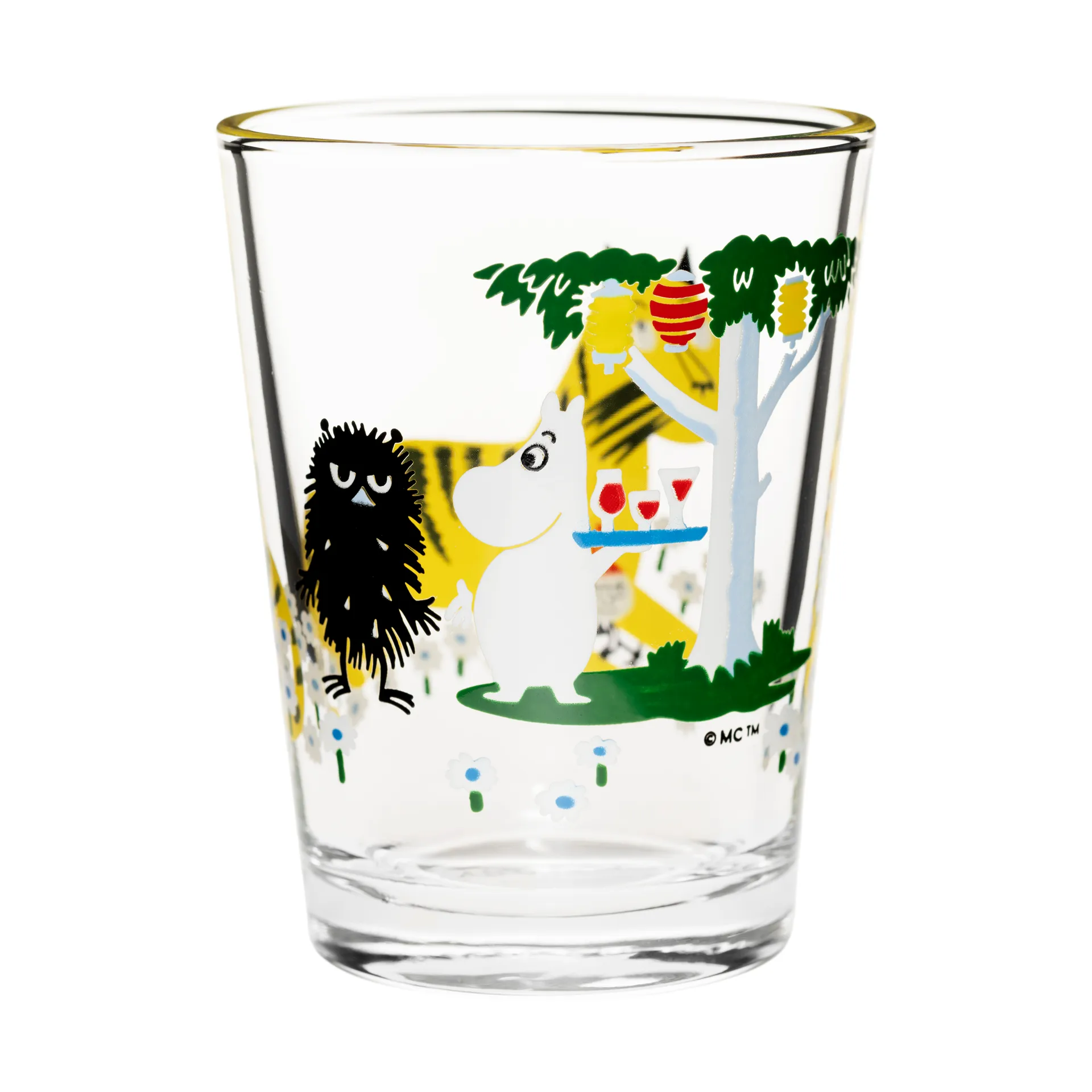 Muminglas 22 cl, Trädgårdsfest Moomin Arabia