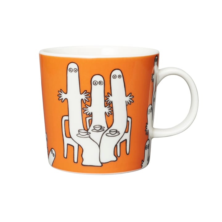 Muminmugg Classic 75 år Limited Edition, Hattifnattarna orange Moomin Arabia