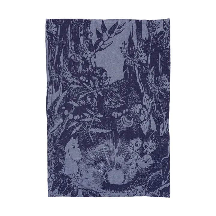 Mystikens skog Mumin kökshandduk - Blå, 45x65 cm - Moomin Arabia