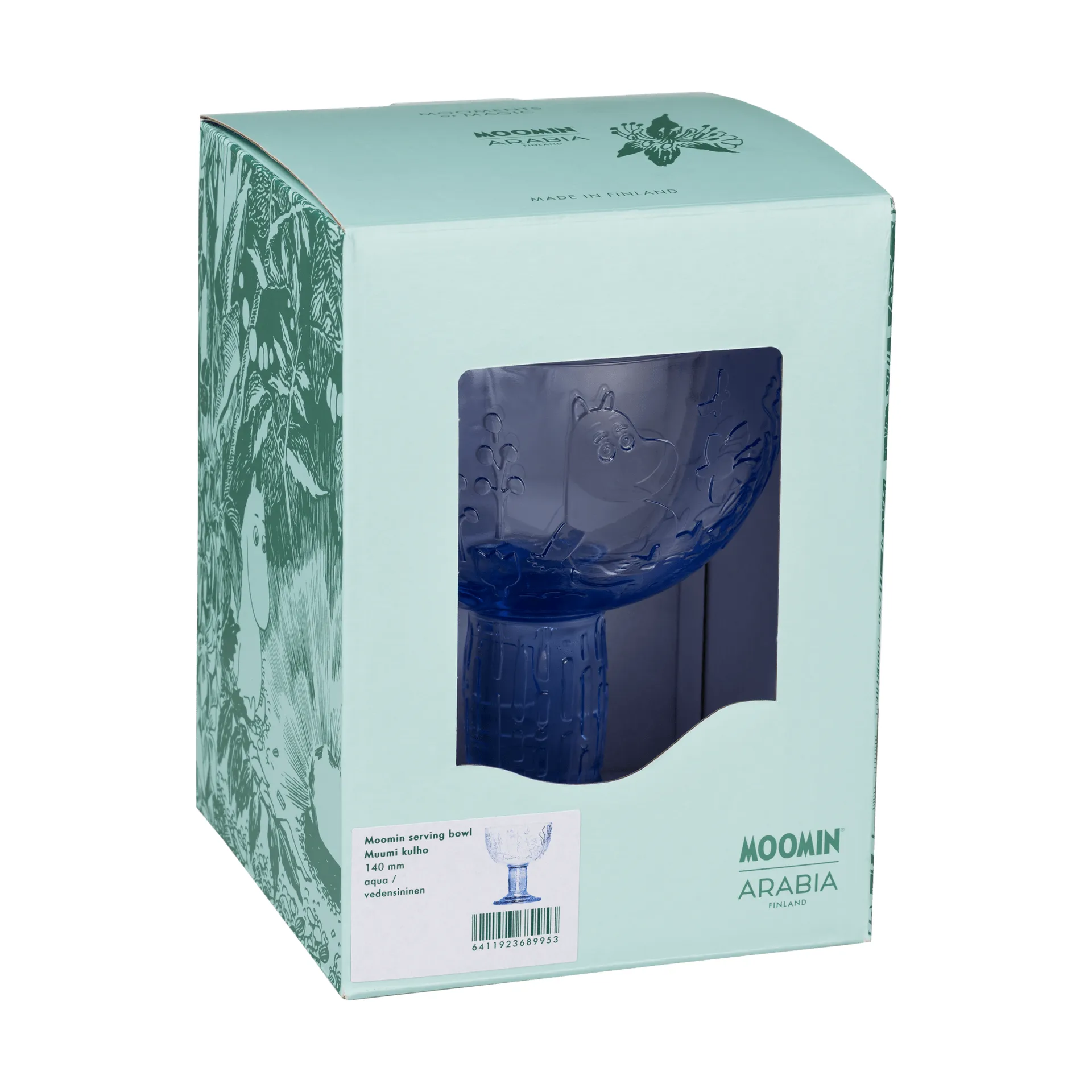 Mystikens skog Mumin skål, Aqua, Ø14 cm Moomin Arabia