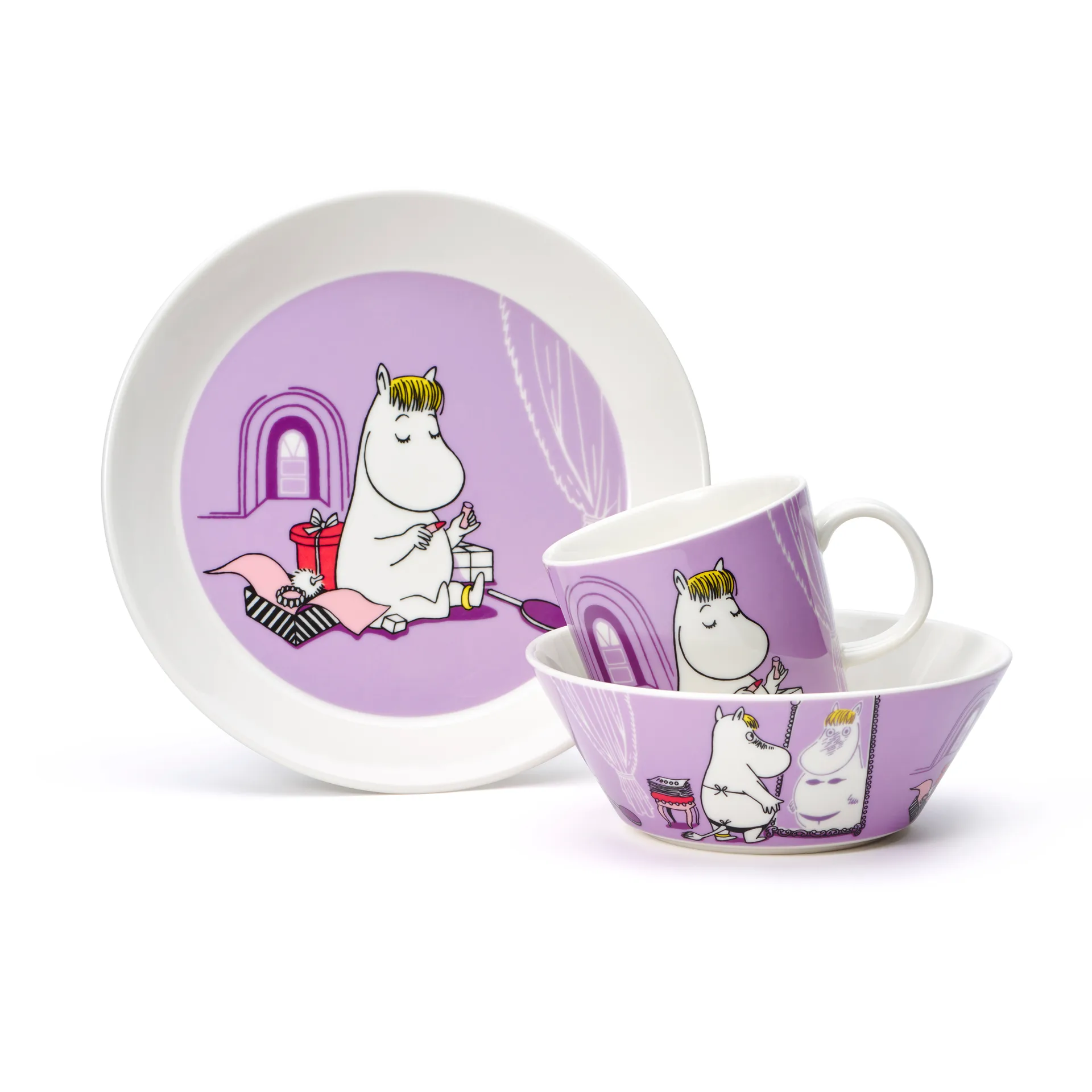 Snorkfröken lila Muminskål, Lila Moomin Arabia