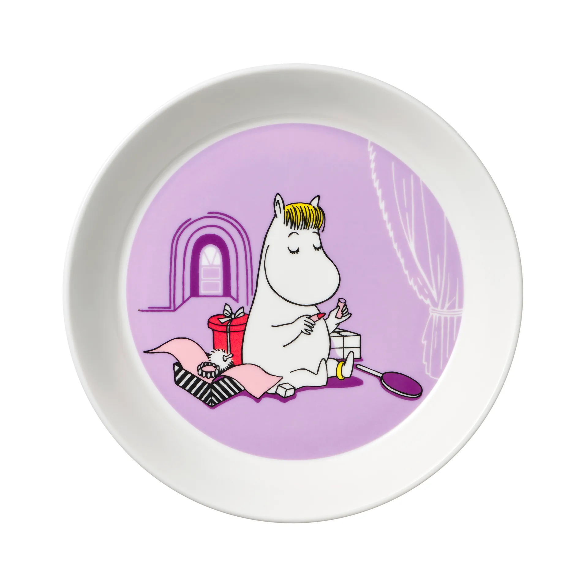 Snorkfröken lila Mumintallrik, Lila Moomin Arabia
