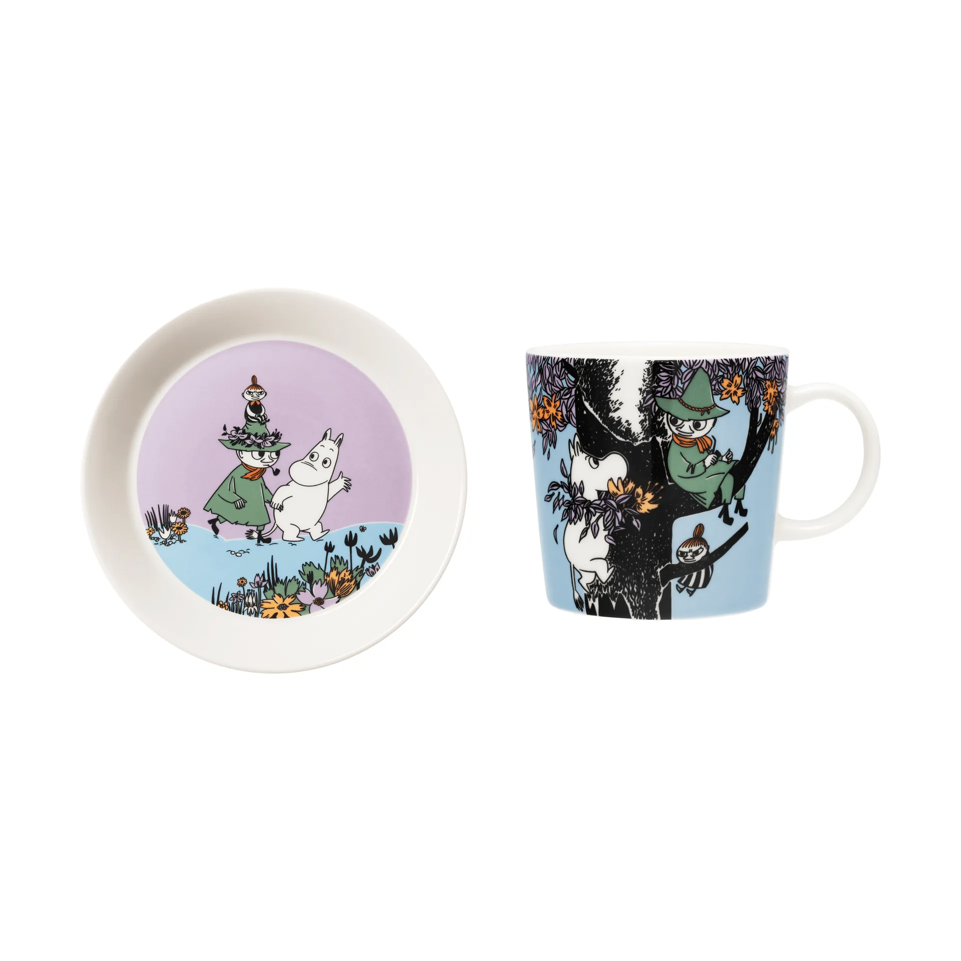 Vänner för alltid Muminmugg & tallrik, 2 delar Moomin Arabia