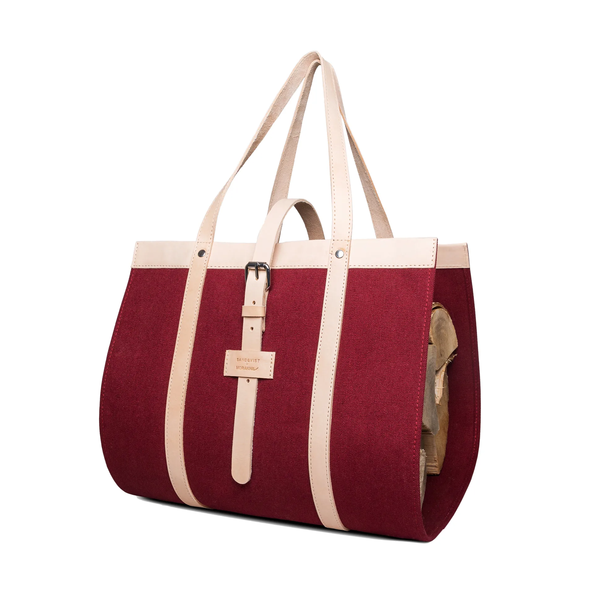 Sandqvist Morakniv vedkorg med Späntkniv Classic, röd Morakniv