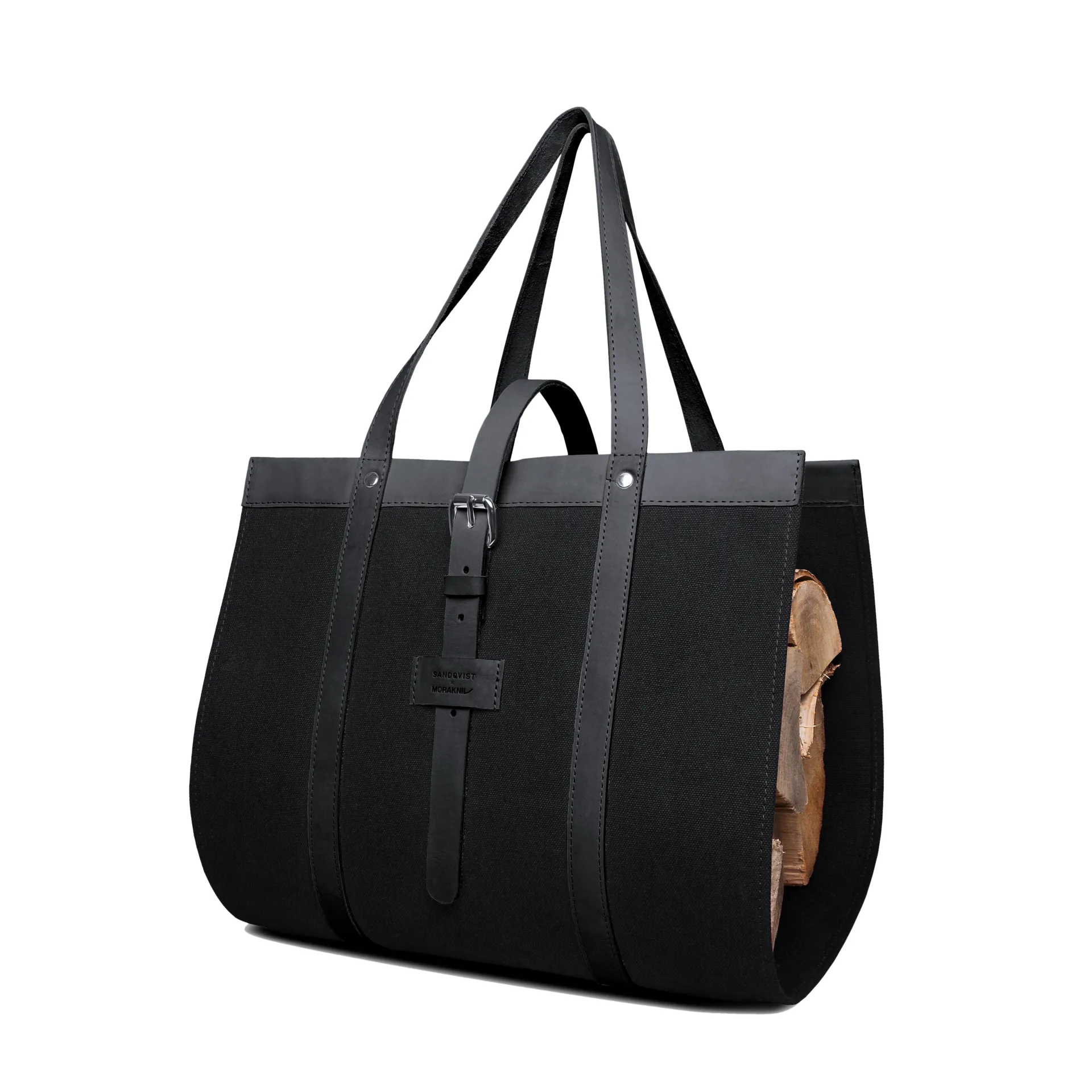 Sandqvist Morakniv vedkorg med Späntkniv Classic, svart Morakniv