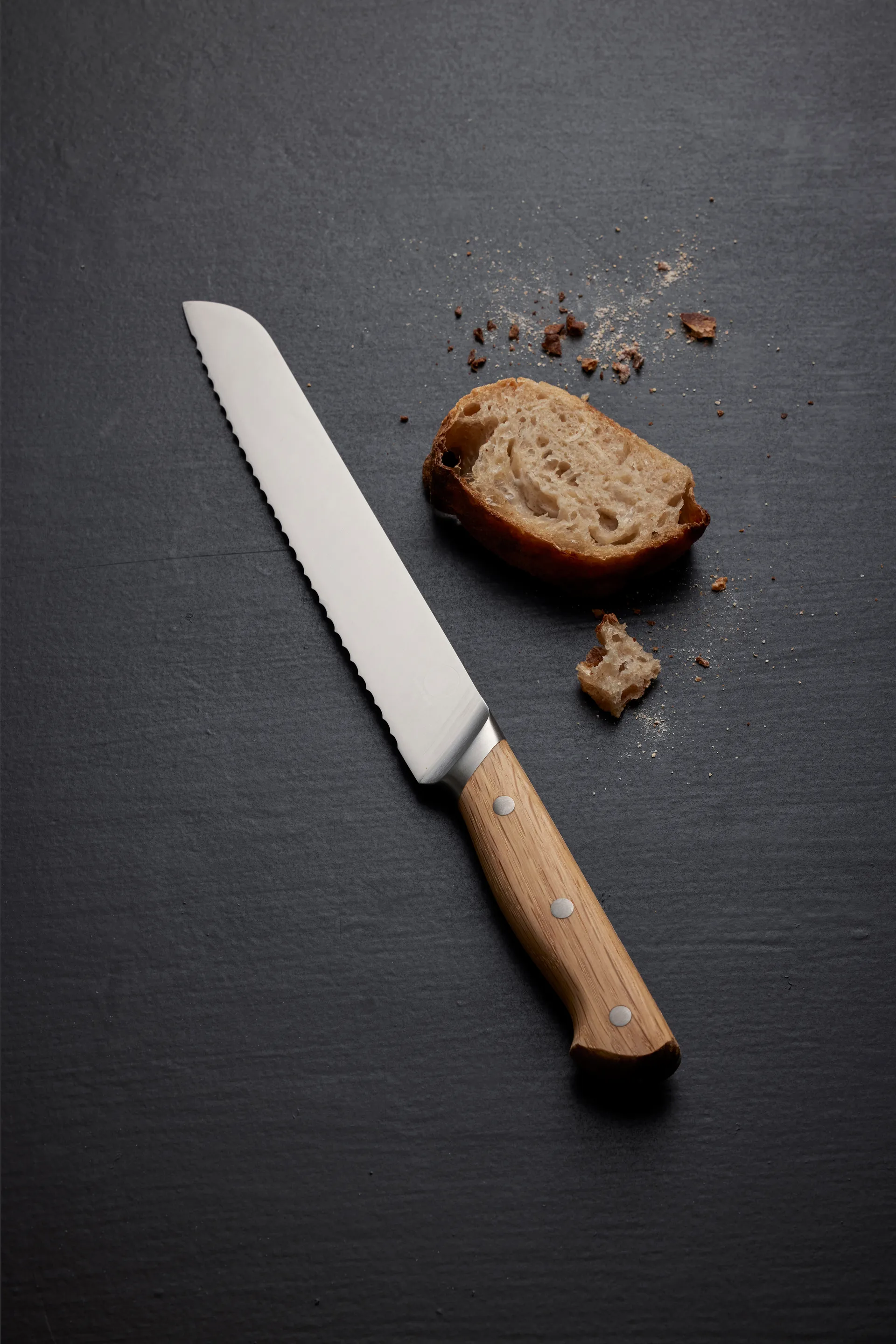 Foresta brödkniv 32,5 cm, Rostfritt stål-ek Morsø