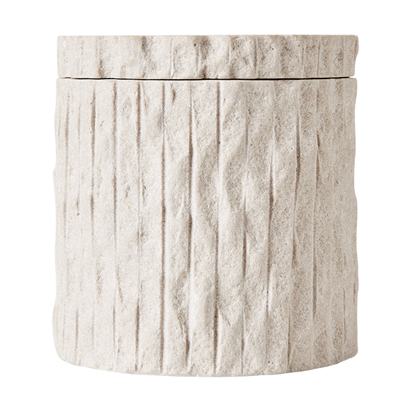 MUUBS Kama burk med lock 9,5 cm Sand | Skandinavisk Design | Boxar & Askar | Beige
