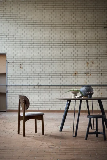 Oka stol - Mörkoljad ek, grey - MUUBS