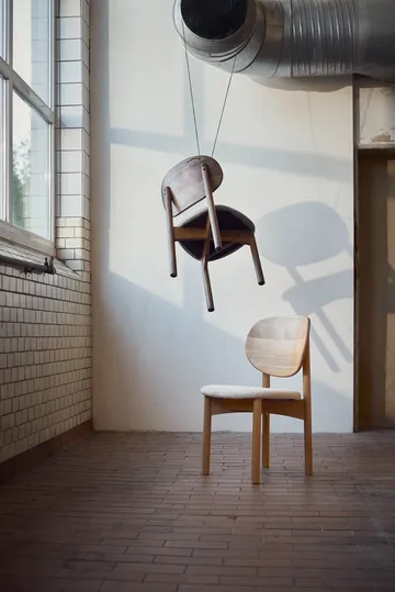 Oka stol - Mörkoljad ek, grey - MUUBS