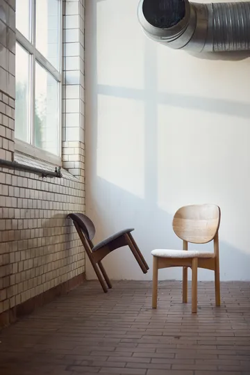 Oka stol - Mörkoljad ek, grey - MUUBS