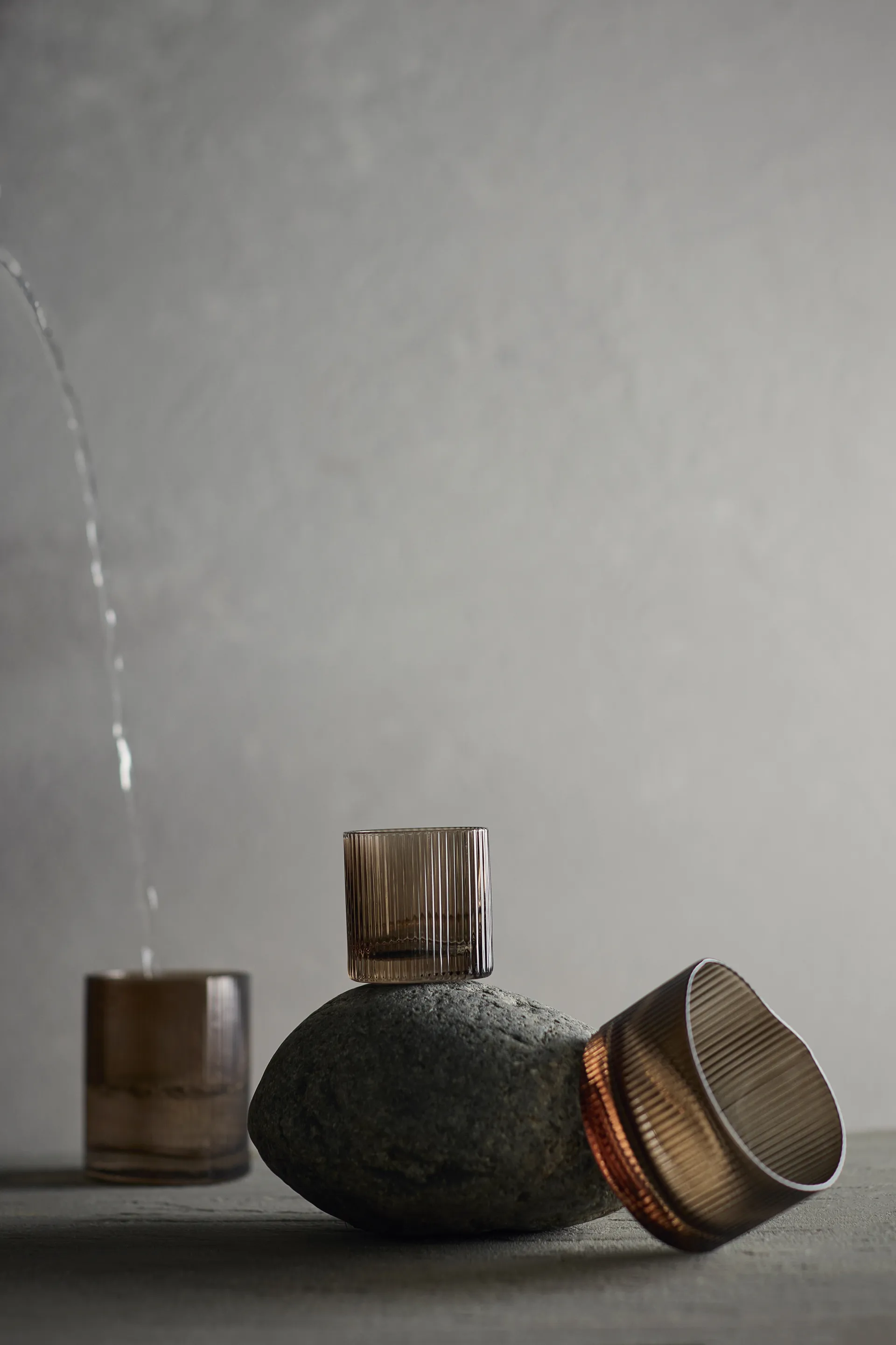 Ripe dricksglas lågt 20 cl, Smoked brown MUUBS