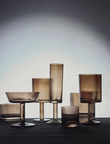 Ripe dricksglas lågt 20 cl - Smoked brown - MUUBS