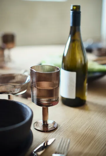 Ripe rödvinsglas 29,5 cl - Smoked brown - MUUBS