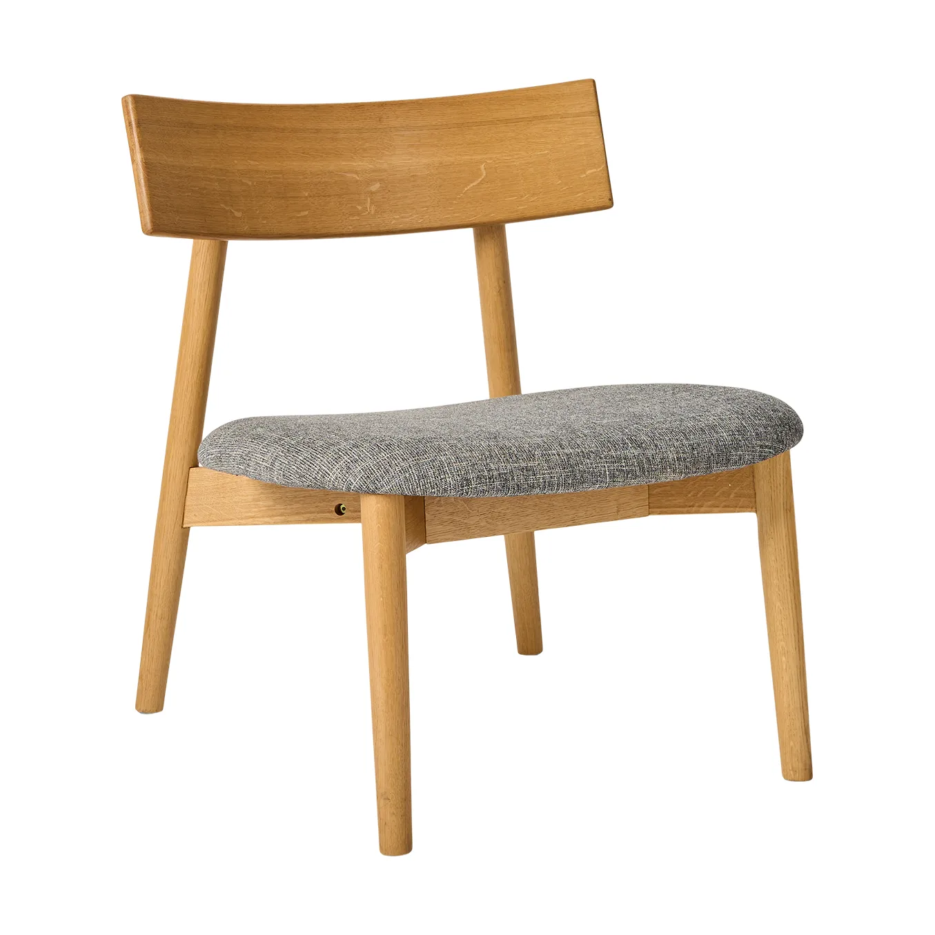 Tetra lounge chair, Betongfärgat tyg-naturoljad ek MUUBS