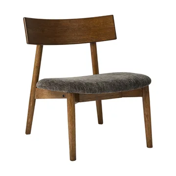 Tetra lounge chair - Granitfärgat tyg-mörkoljad ek - MUUBS