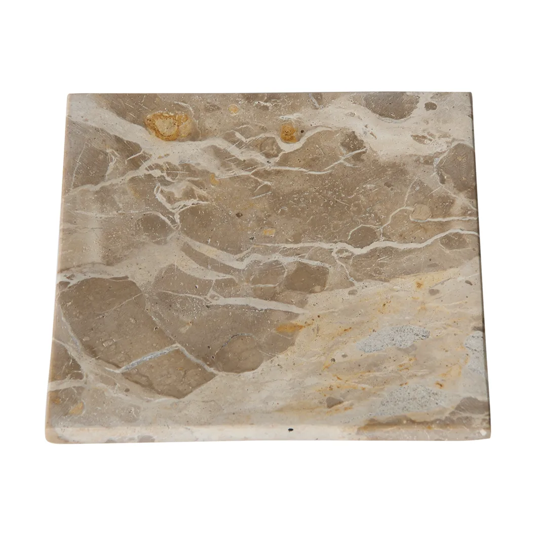 Vita dekorationsbricka, Seashell, 12x12 cm MUUBS