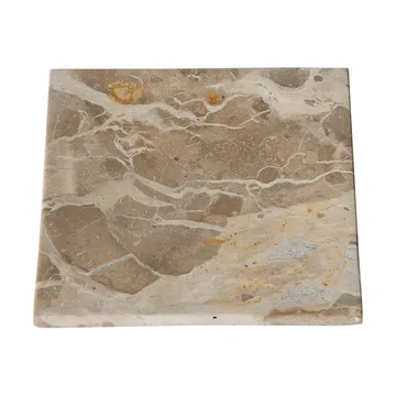 Vita dekorationsbricka - Seashell, 12x12 cm - MUUBS