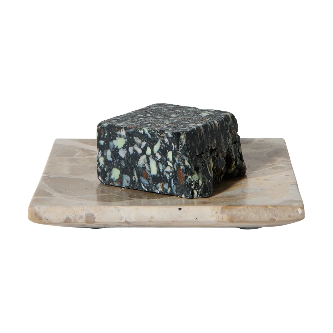 Vita dekorationsbricka, Seashell, 12x12 cm MUUBS