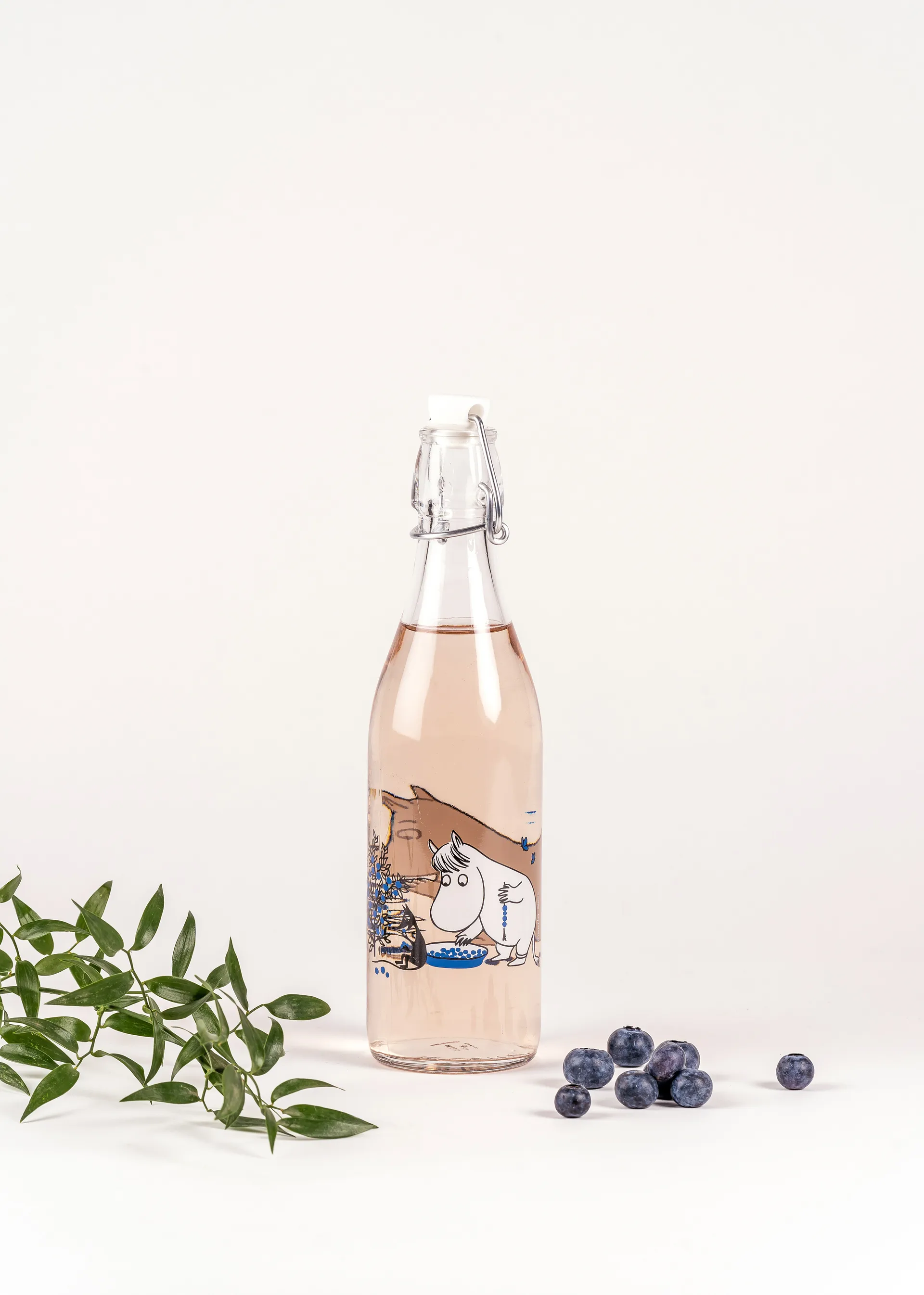 Blueberries glasflaska 0,5 L, Transparent Muurla