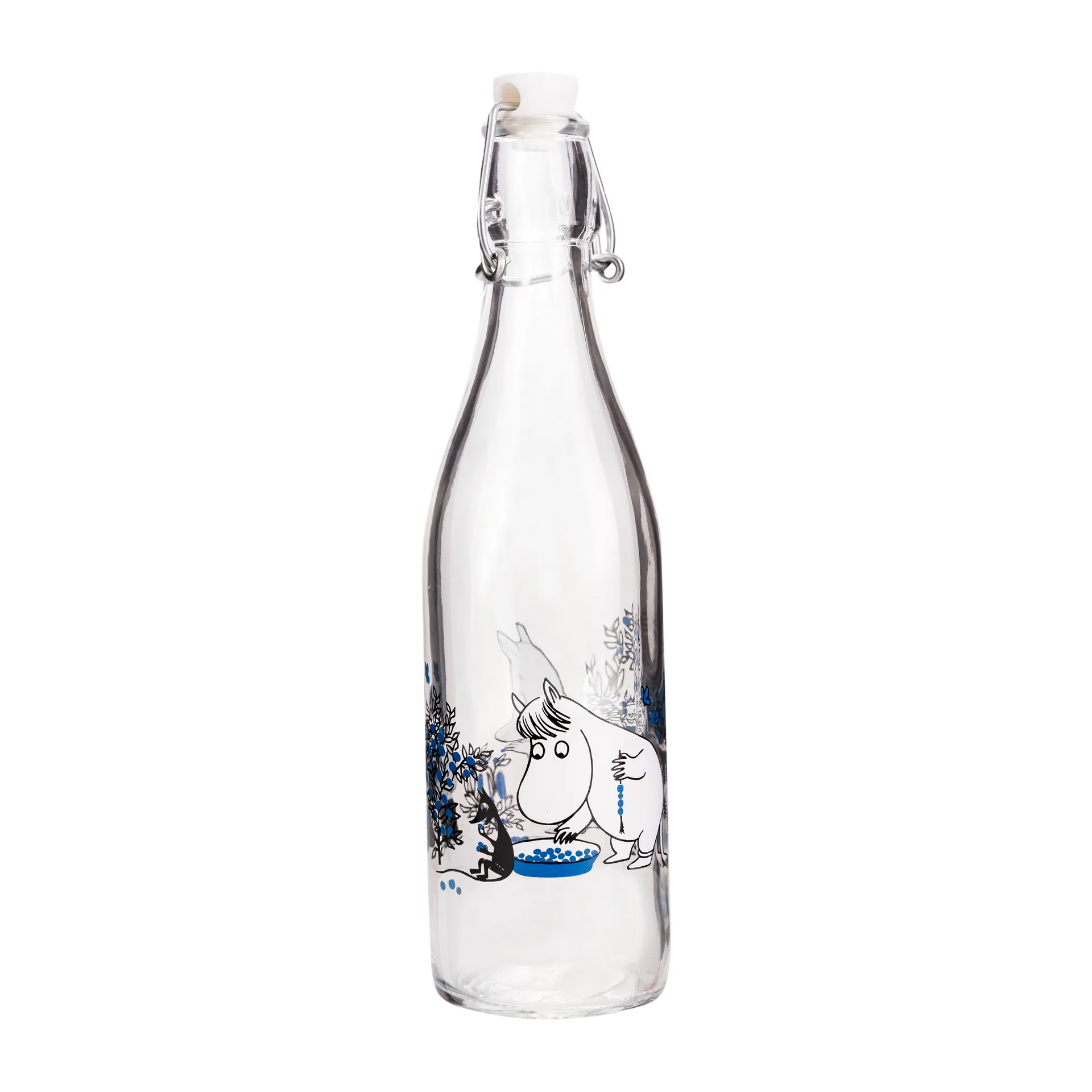 Blueberries glasflaska 0,5 L, Transparent Muurla