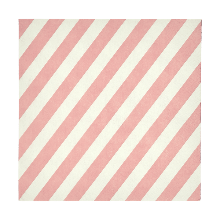 Check & Stripes pappersservett 25x25 cm 20-pack - Beige - Muurla