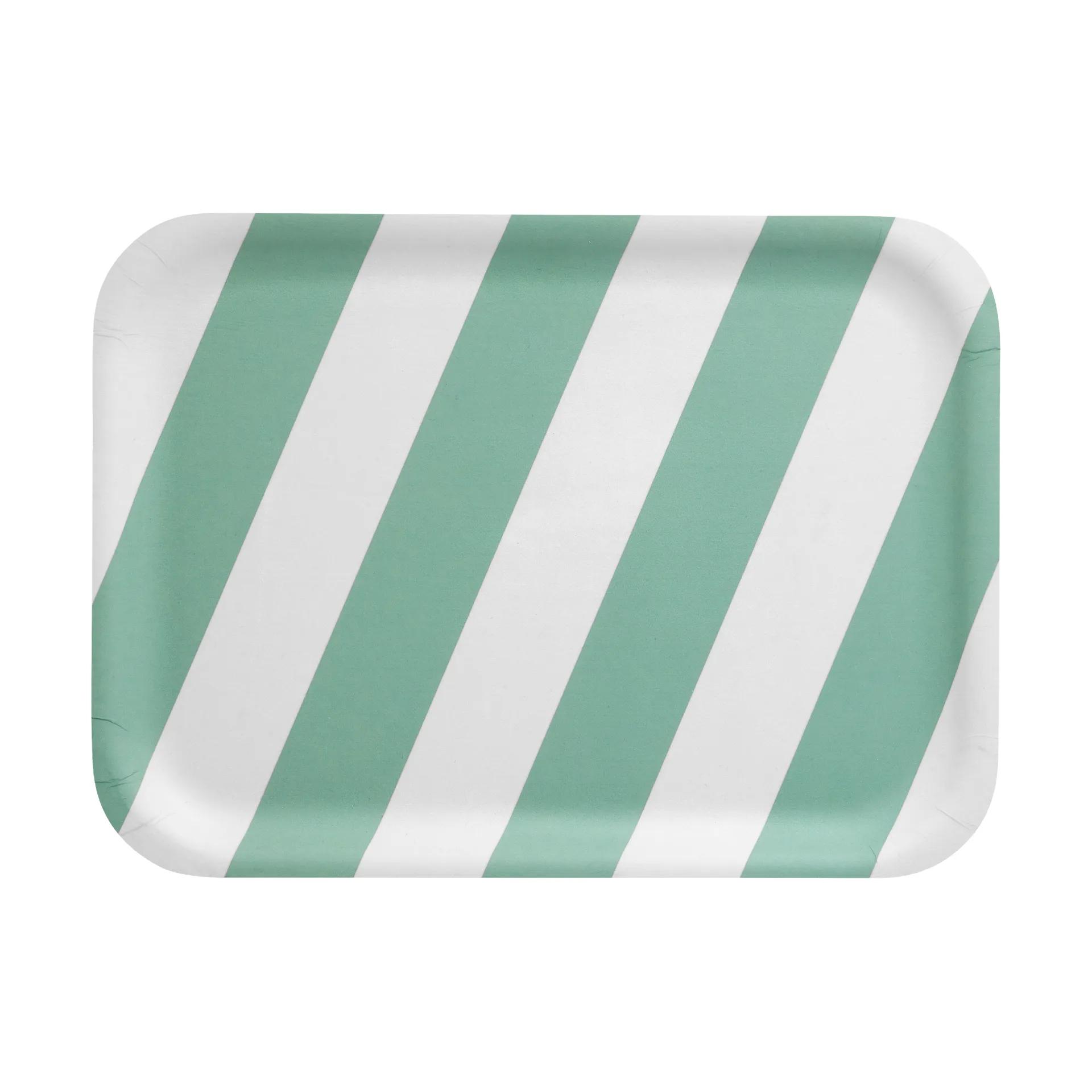 Checks & Stripes bricka 20x27 cm, Mint Muurla