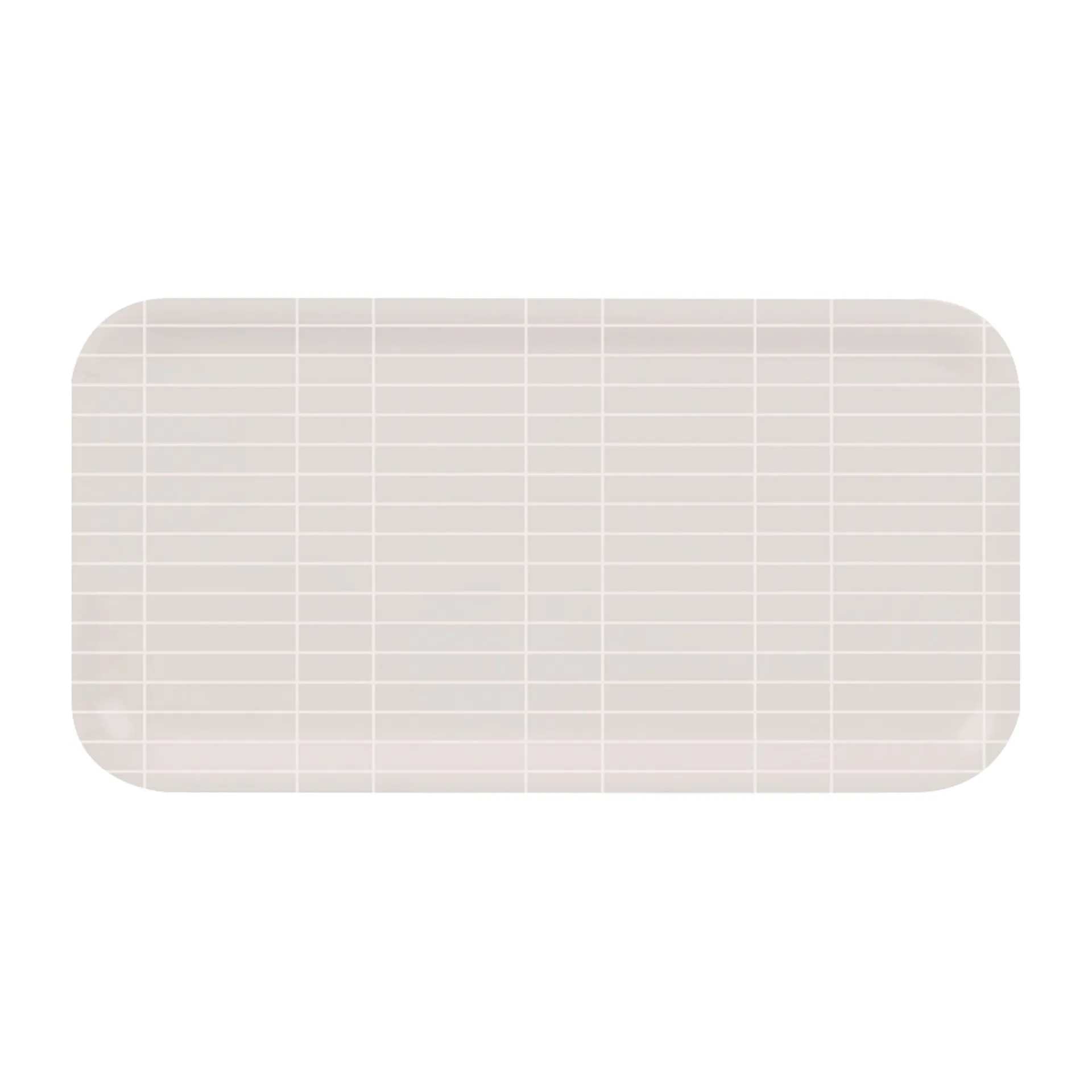 Checks & Stripes bricka 22x43 cm, Beige-vit Muurla