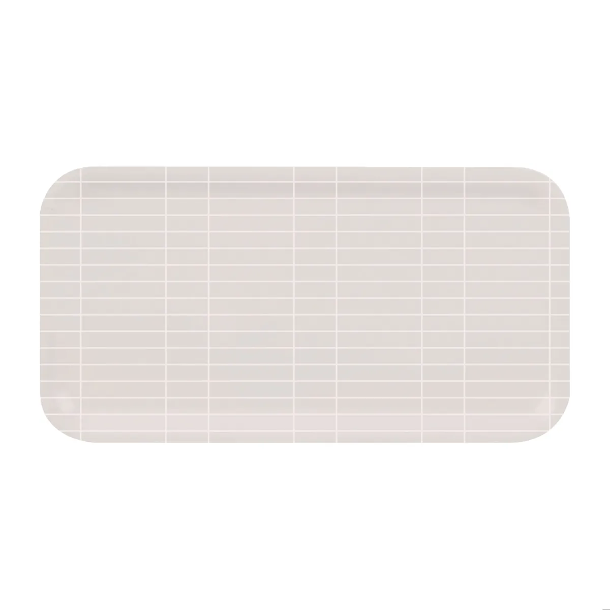 Muurla Checks & Stripes bricka 22x43 cm Beige-vit