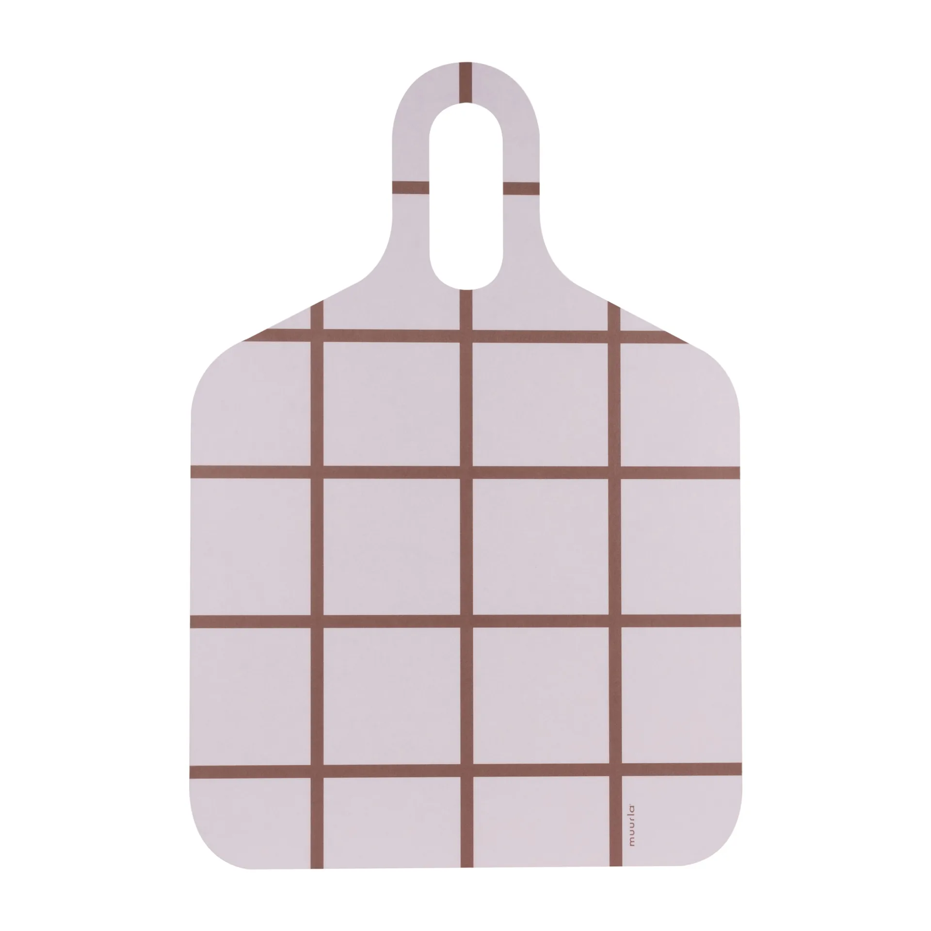 Checks & Stripes bricka 30x44 cm, Brown-beige Muurla