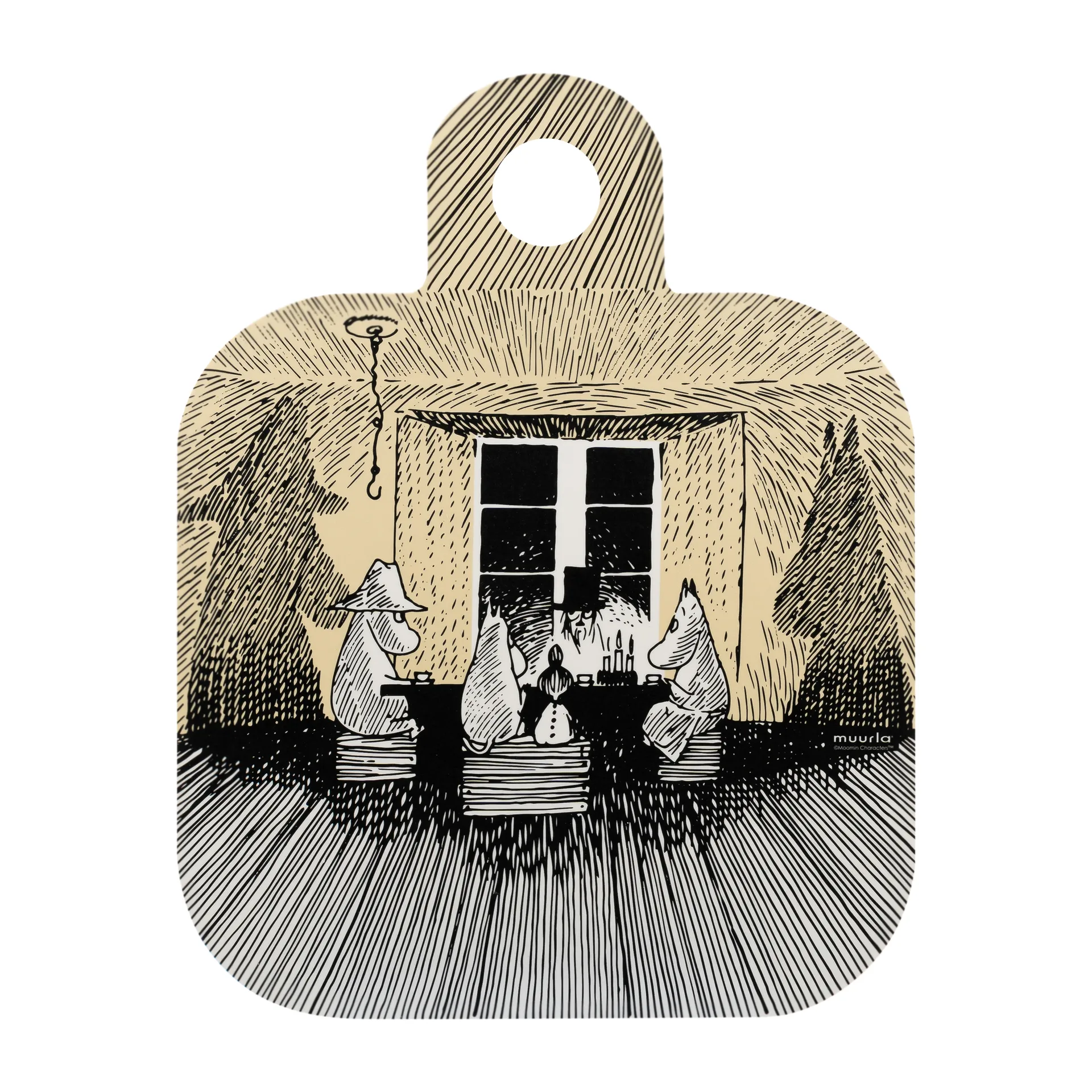 Chop & Serve Shadows bricka 25x32 cm, Svart Muurla