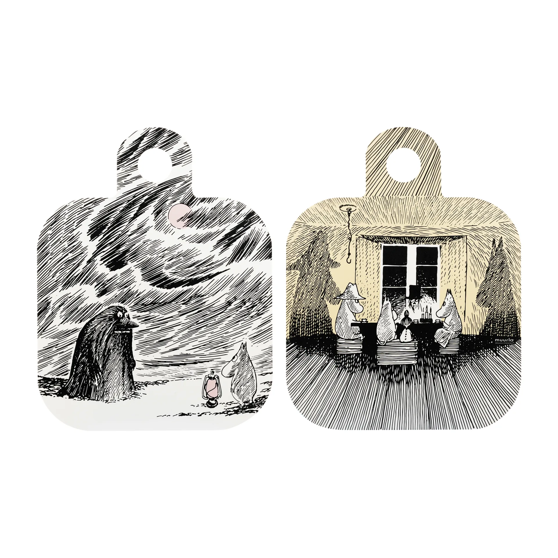 Chop & Serve Shadows bricka 25x32 cm, Svart Muurla