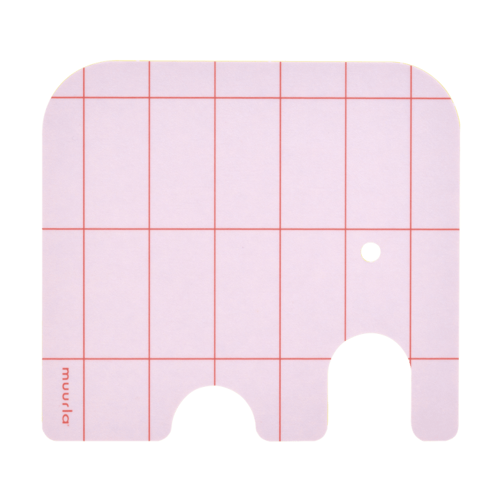 Elephant glasunderlägg 11x10 cm - Pink - Muurla