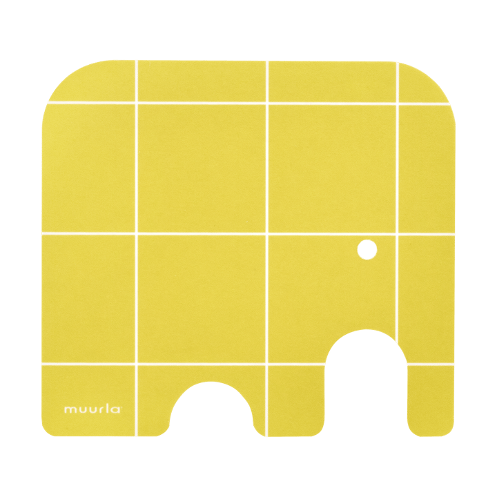 Elephant glasunderlägg 11x10 cm - Yellow - Muurla