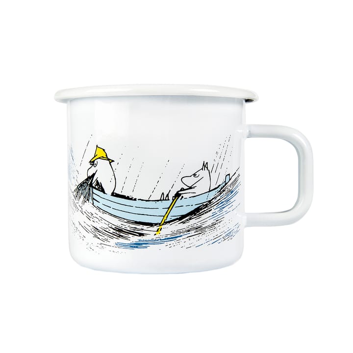 Gone fishing emaljmugg 37 cl, Vit Muurla