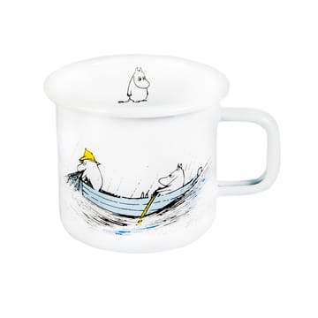 Gone fishing emaljmugg 37 cl - Vit - Muurla