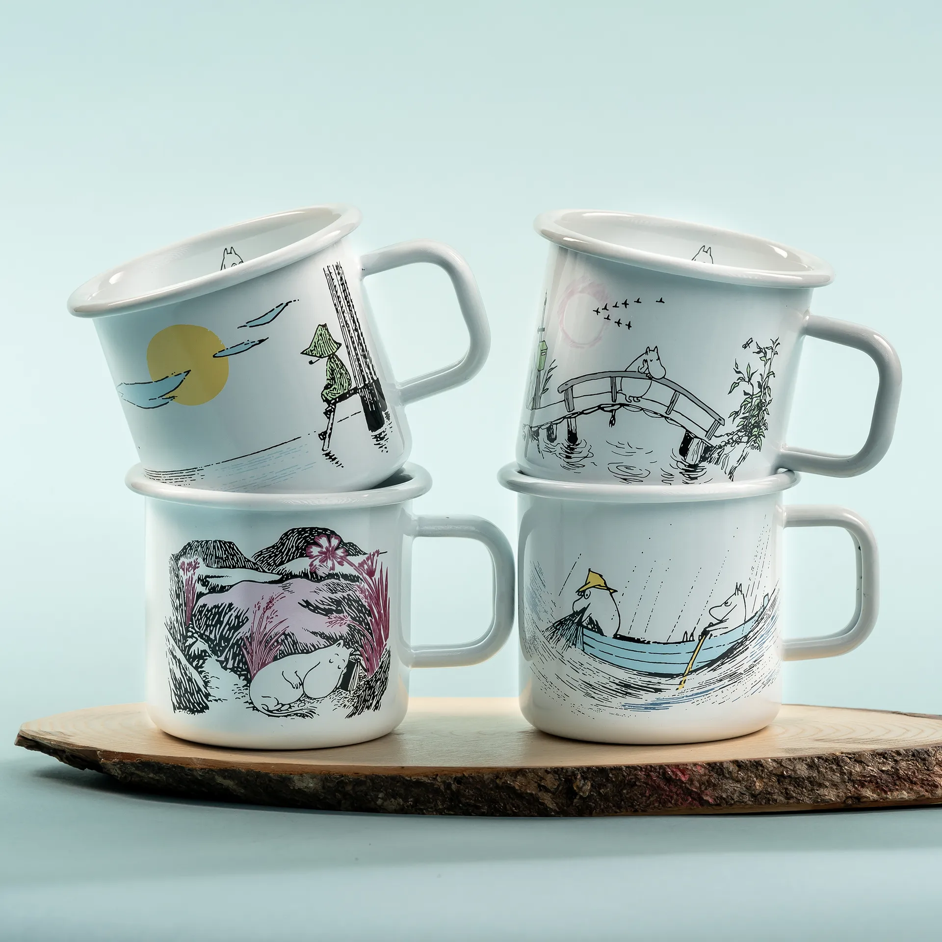 Gone fishing emaljmugg 37 cl, Vit Muurla