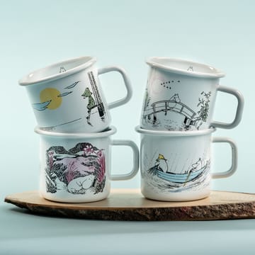 Gone fishing emaljmugg 37 cl - Vit - Muurla